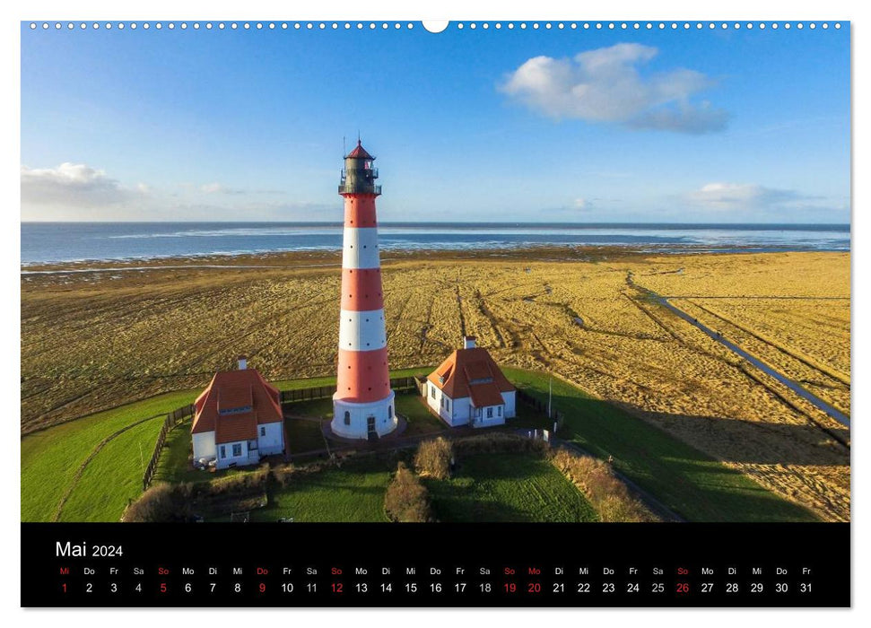 Aerial photos - Fascinating North Frisia (CALVENDO wall calendar 2024) 