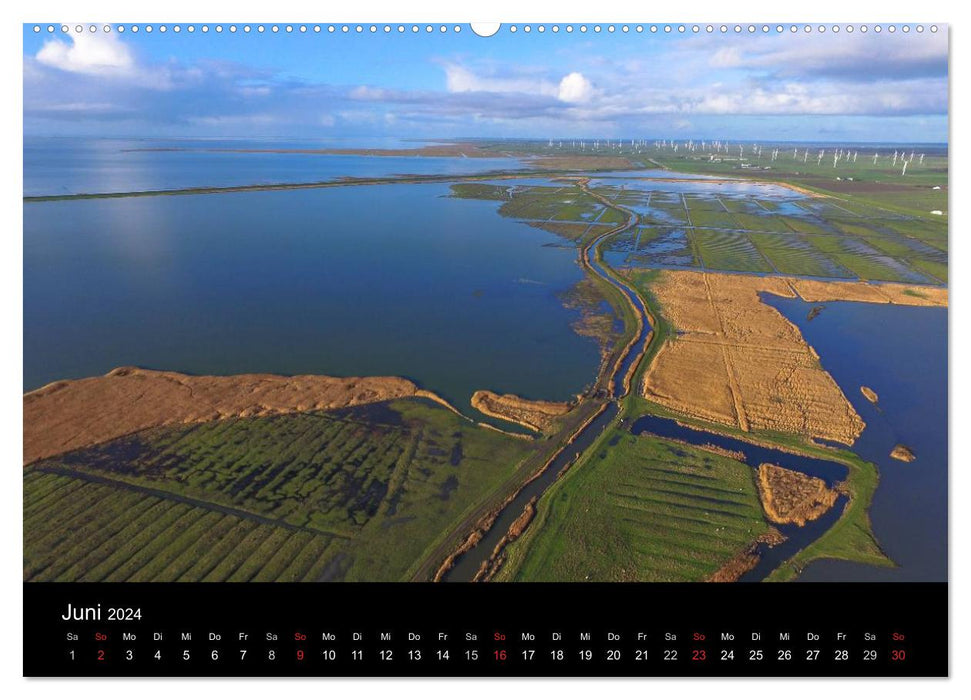 Luftaufnahmen - Faszinierendes Nordfriesland (CALVENDO Wandkalender 2024)