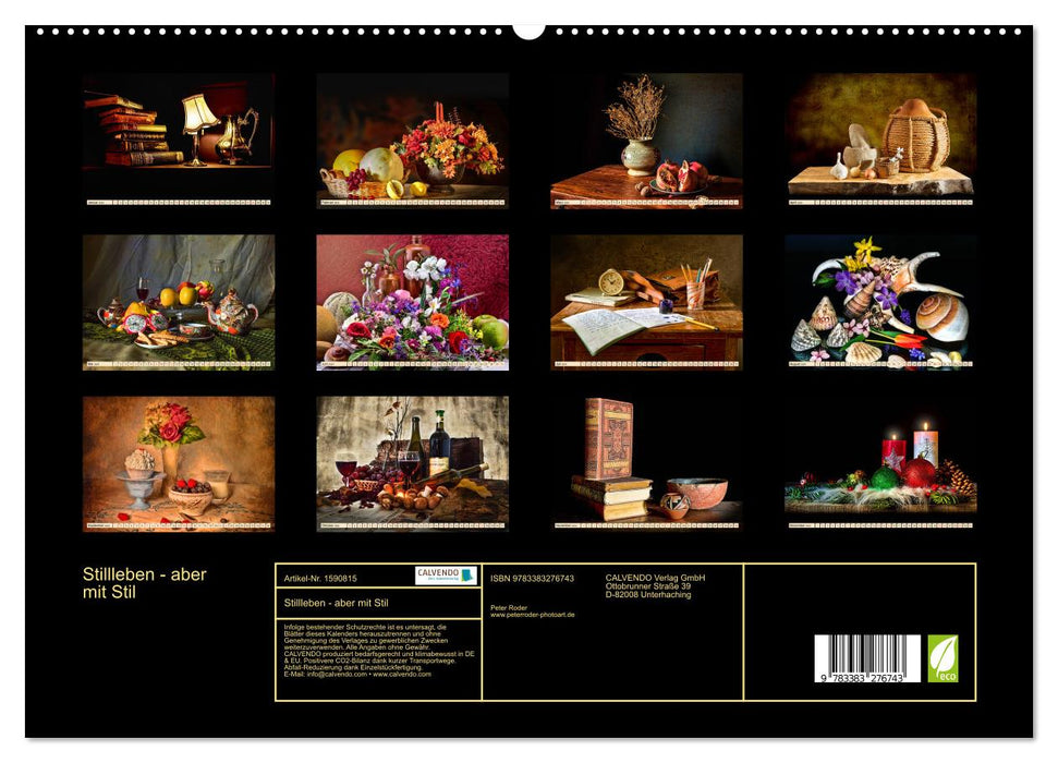 Nature morte - mais avec style (Calendrier mural CALVENDO Premium 2024) 