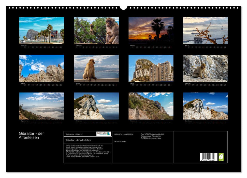 Gibraltar - the Monkey Rock (CALVENDO wall calendar 2024) 