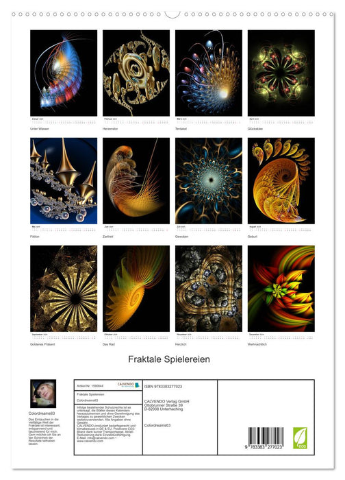 Manigances fractales (Calendrier mural CALVENDO Premium 2024) 