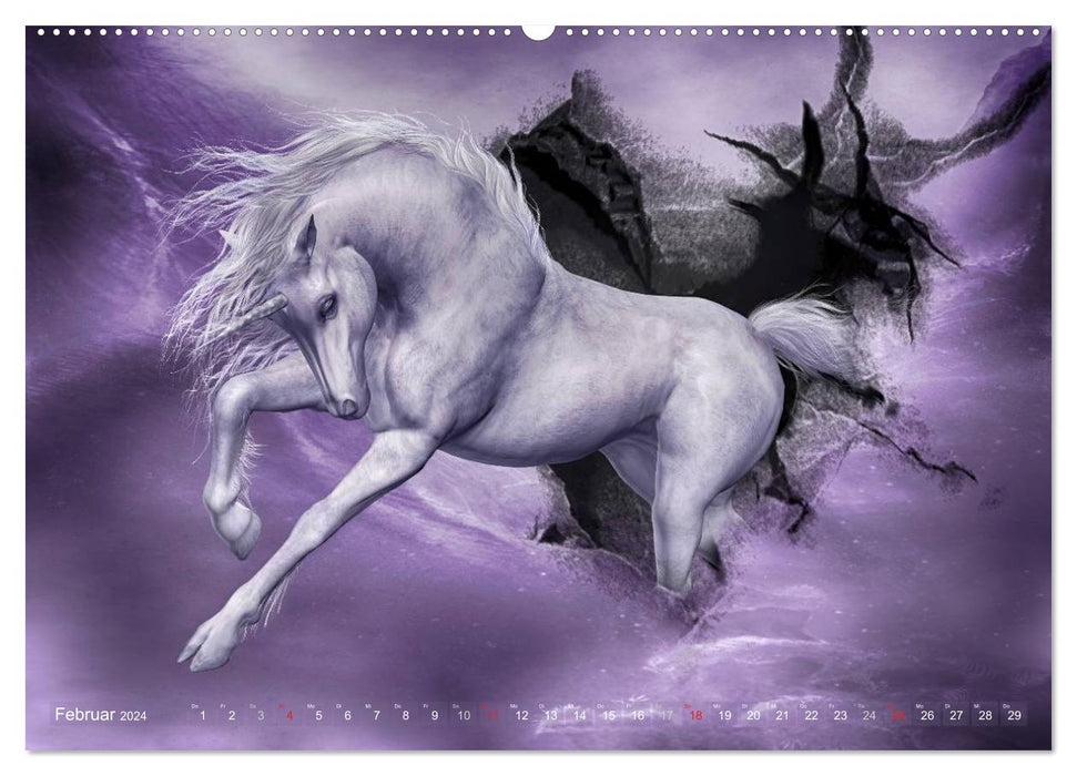 Dream related unicorns (CALVENDO Premium Wall Calendar 2024) 