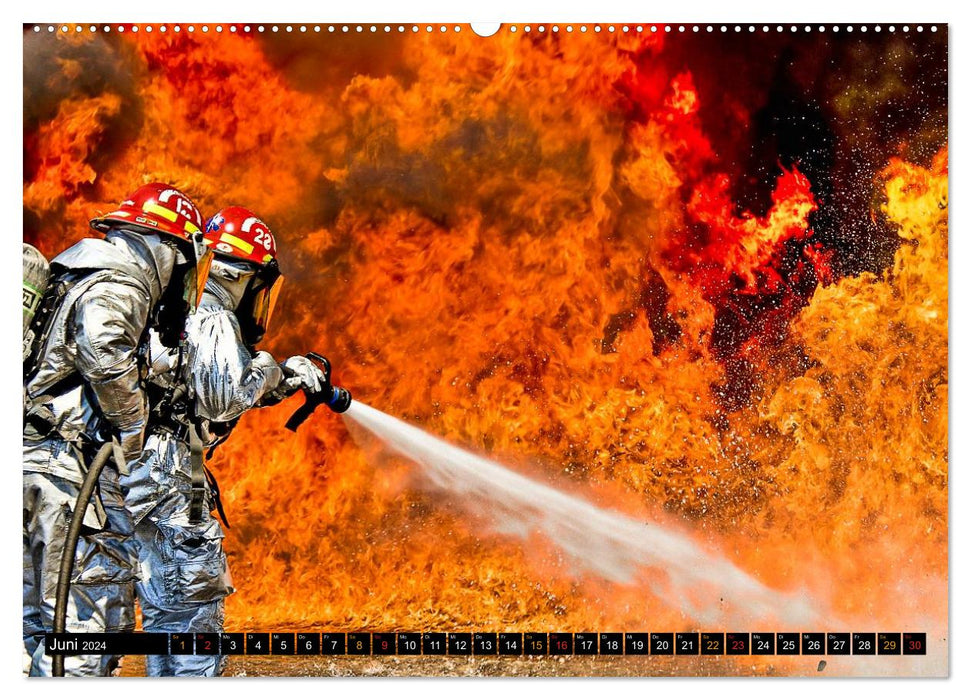 Feuerwehr - selbstlose Arbeit weltweit (CALVENDO Premium Wandkalender 2024)