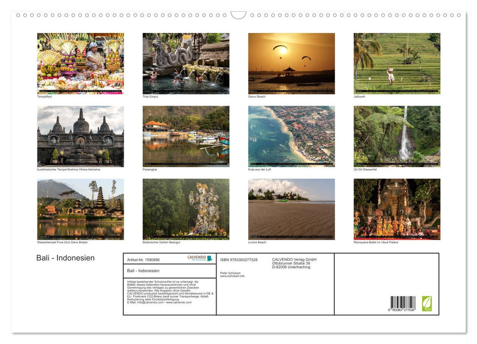 Bali - Indonesia (CALVENDO wall calendar 2024) 