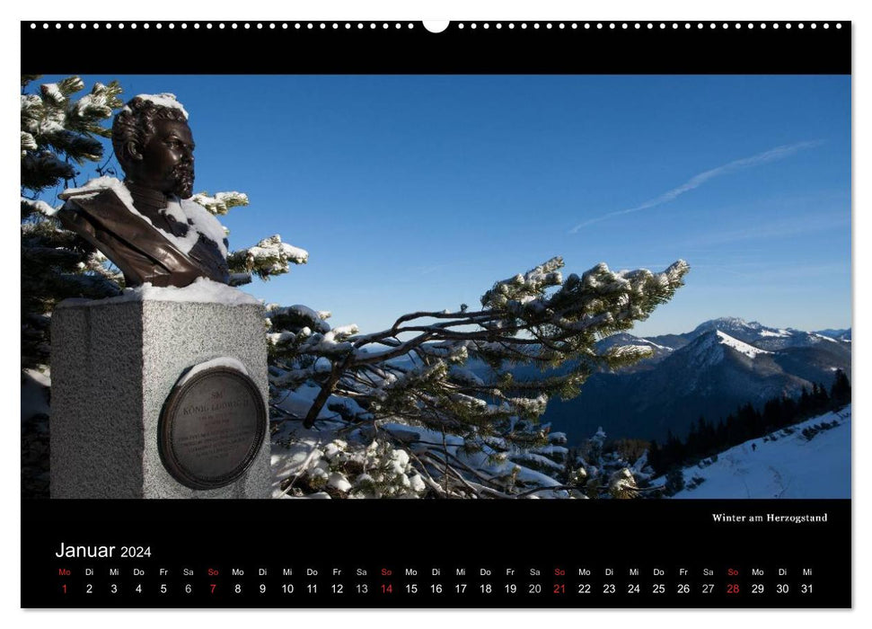 On the way on the Maximiliansweg (CALVENDO Premium Wall Calendar 2024) 