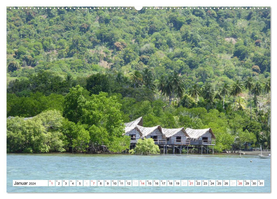 Papua New Guinea Mysterious Island World (CALVENDO Premium Wall Calendar 2024) 