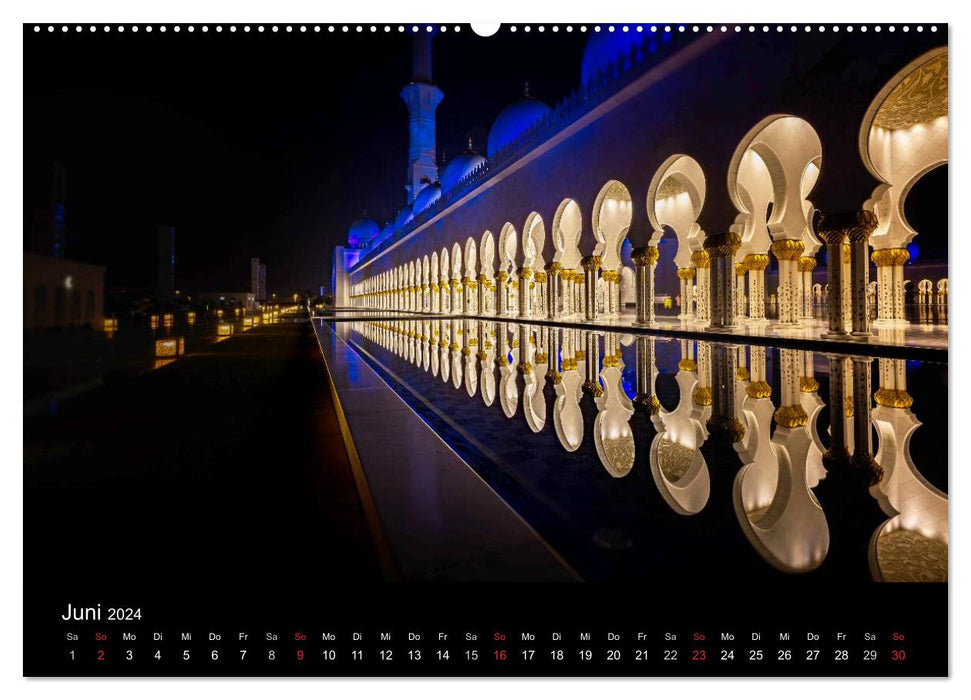 Emirate, zwischen Tag und Nacht (CALVENDO Premium Wandkalender 2024)