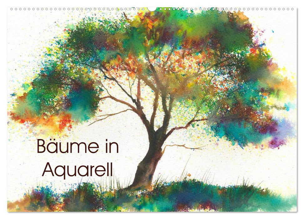 Arbres à l'aquarelle (Calendrier mural CALVENDO 2024) 