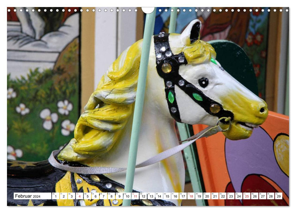 NOSTALGIC CAROUSEL HORSES (CALVENDO wall calendar 2024) 