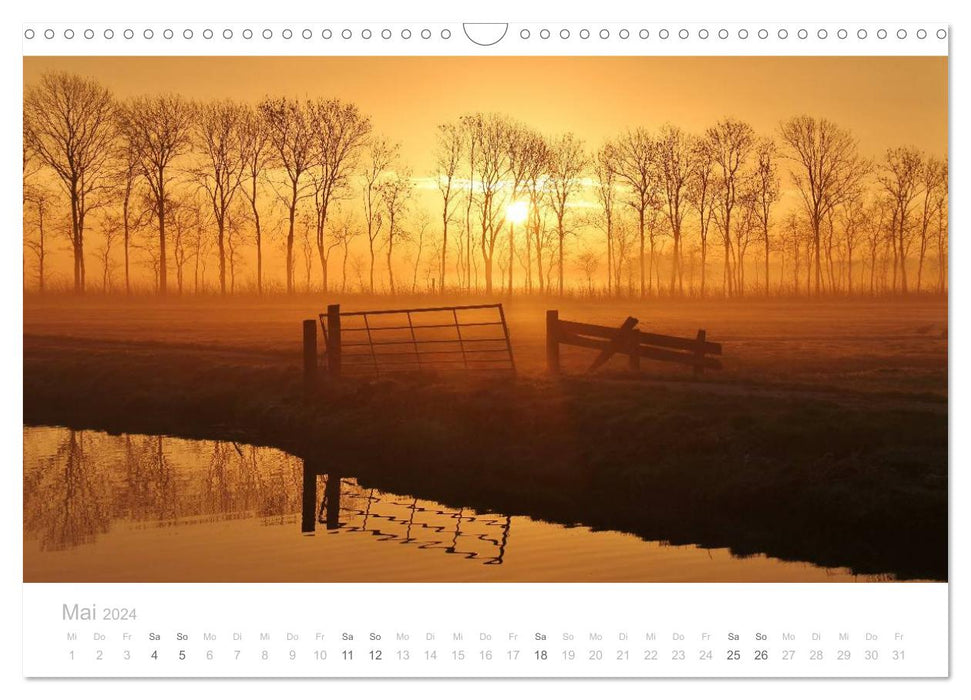 Polderlandschaften in Holland (CALVENDO Wandkalender 2024)