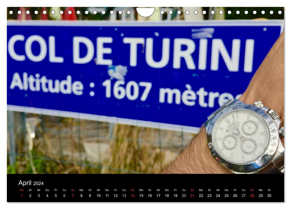 Wristwatches travel around the world (CALVENDO wall calendar 2024) 