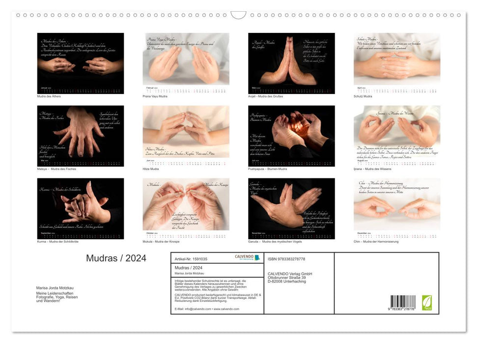 Mudras / 2024 (CALVENDO wall calendar 2024) 