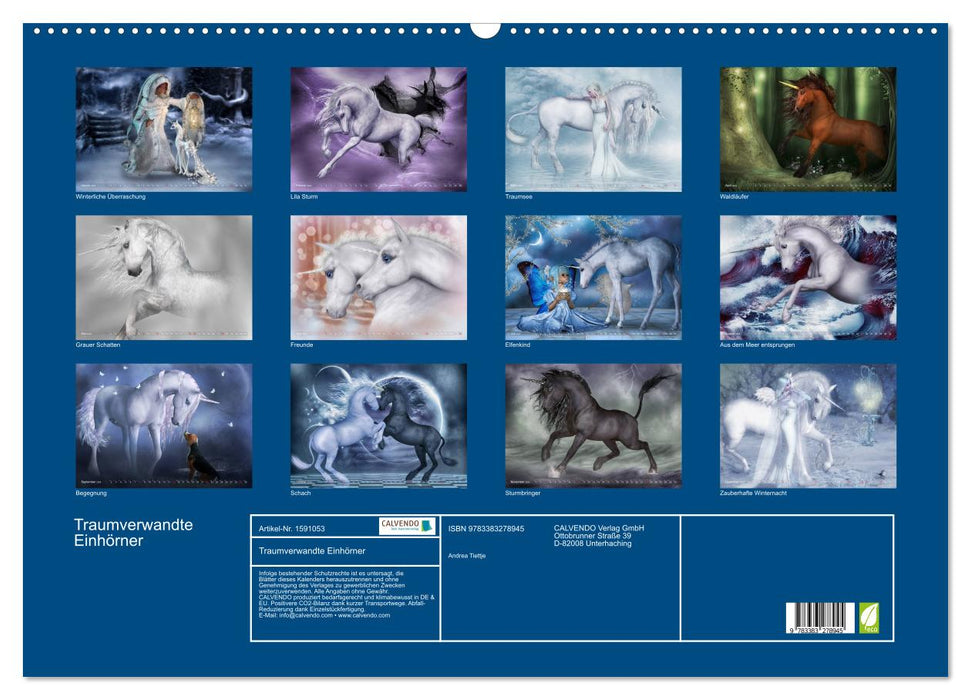 Traumverwandte Einhörner (CALVENDO Wandkalender 2024)
