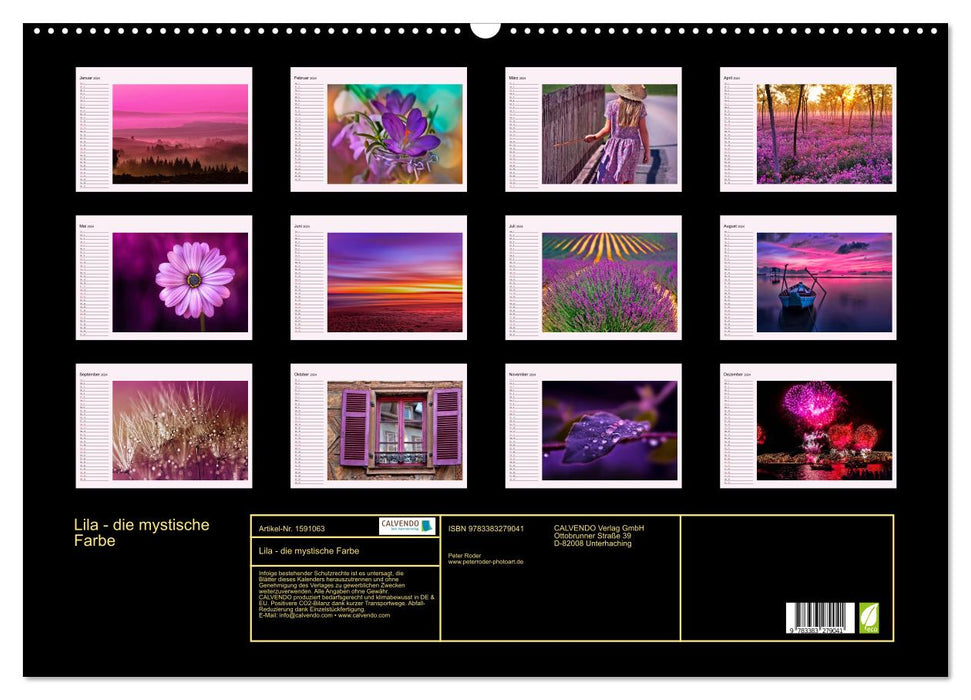 Purple - the mystical color (CALVENDO wall calendar 2024) 