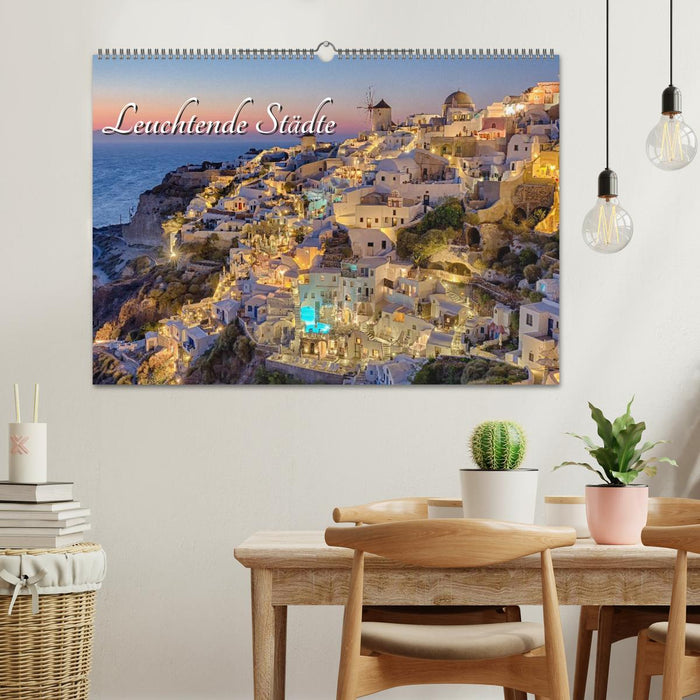 Villes lumineuses (Calendrier mural CALVENDO 2024) 