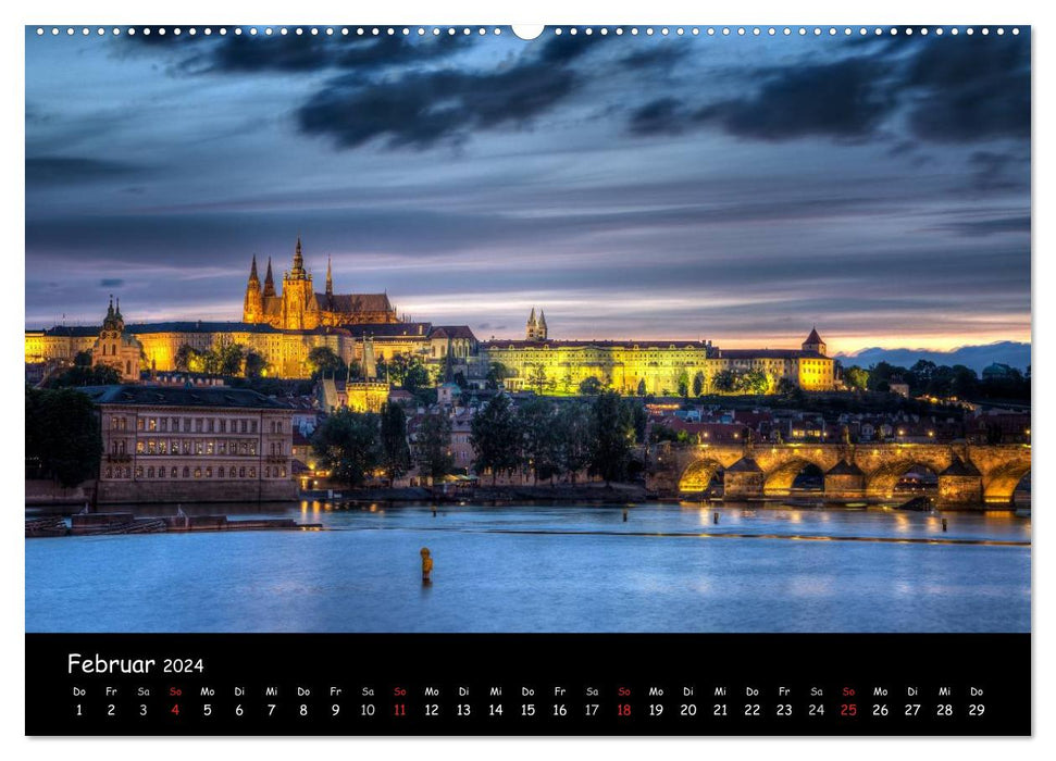 Luminous cities (CALVENDO wall calendar 2024) 