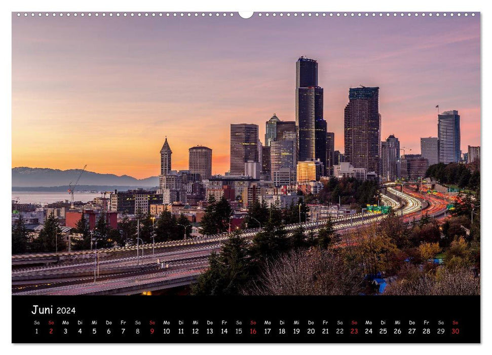 Luminous cities (CALVENDO wall calendar 2024) 