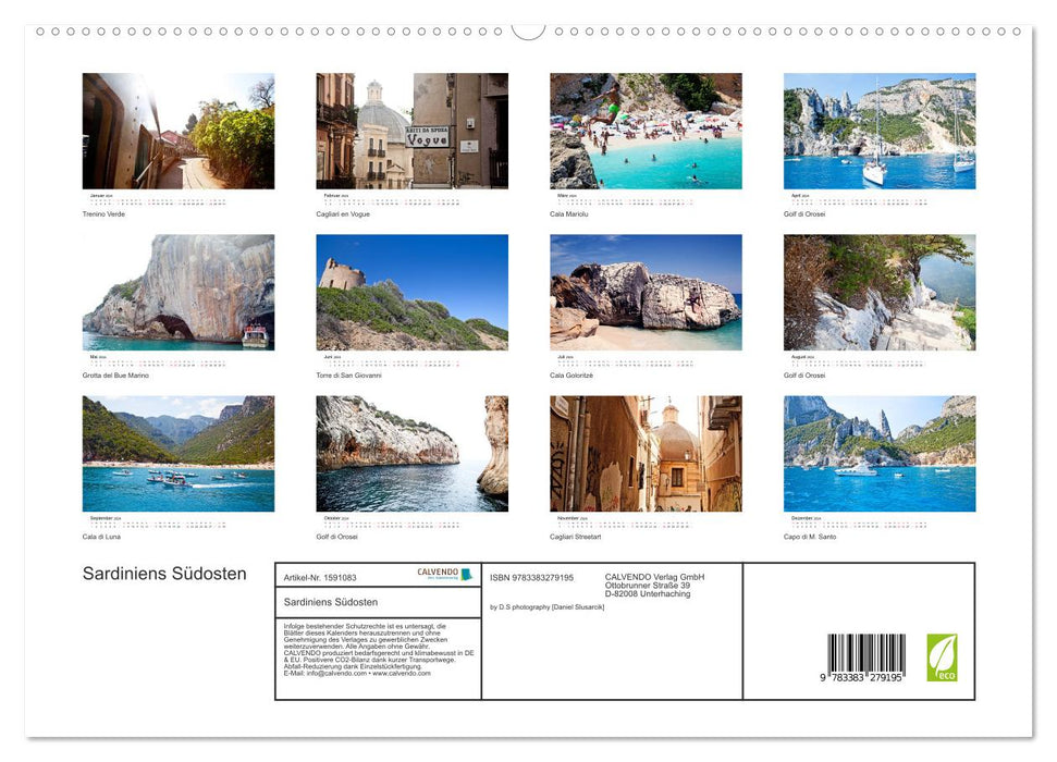 Sardiniens Südosten (CALVENDO Premium Wandkalender 2024)
