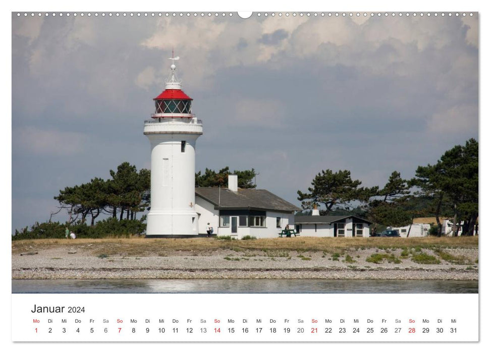 Phares et balises sur la mer Baltique (Calendrier mural CALVENDO Premium 2024) 