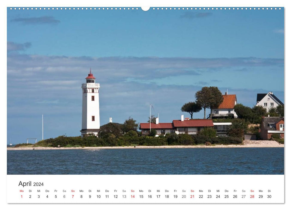 Phares et balises sur la mer Baltique (Calendrier mural CALVENDO Premium 2024) 