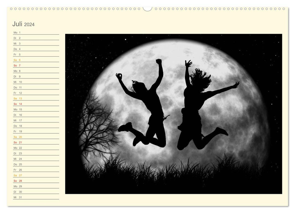 Sonne und Mond - faszinierend und anziehend (CALVENDO Premium Wandkalender 2024)