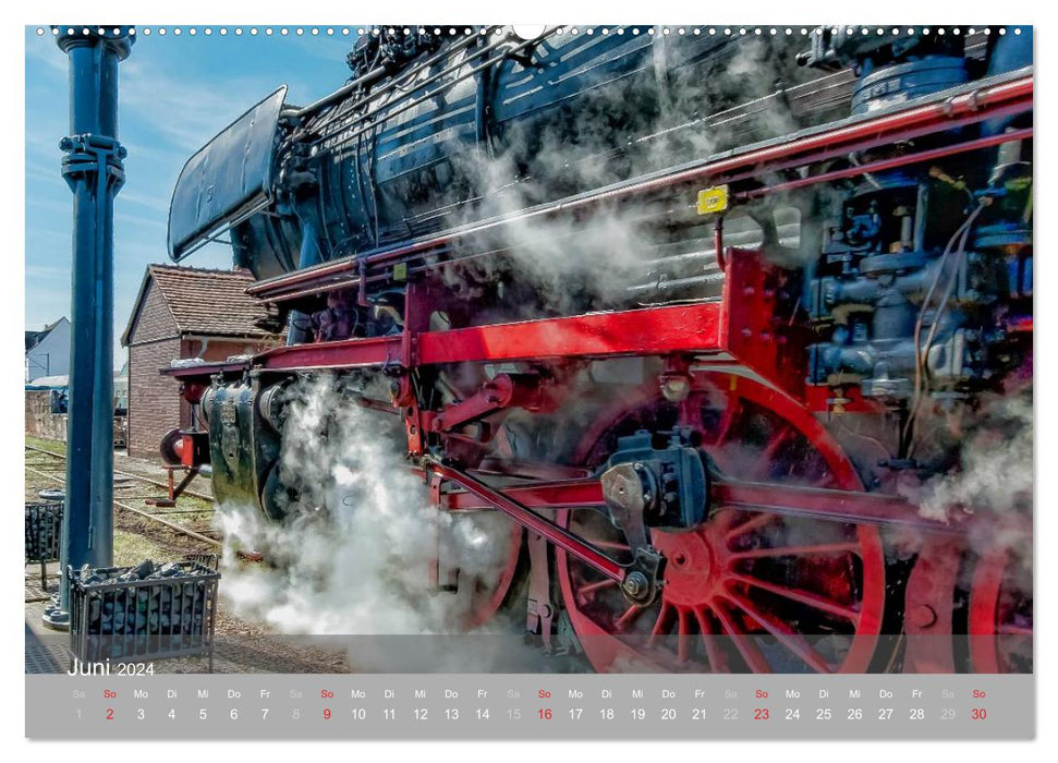 Pour les amateurs de vapeur (Calendrier mural CALVENDO Premium 2024) 