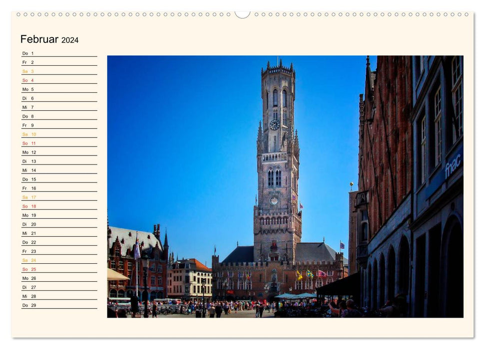 Brügge - Venedig des Nordens (CALVENDO Premium Wandkalender 2024)