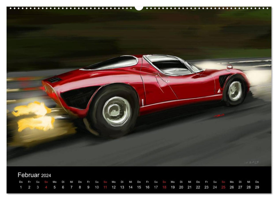 Classic Car Art by Reinhold Art´s (CALVENDO Premium Wandkalender 2024)