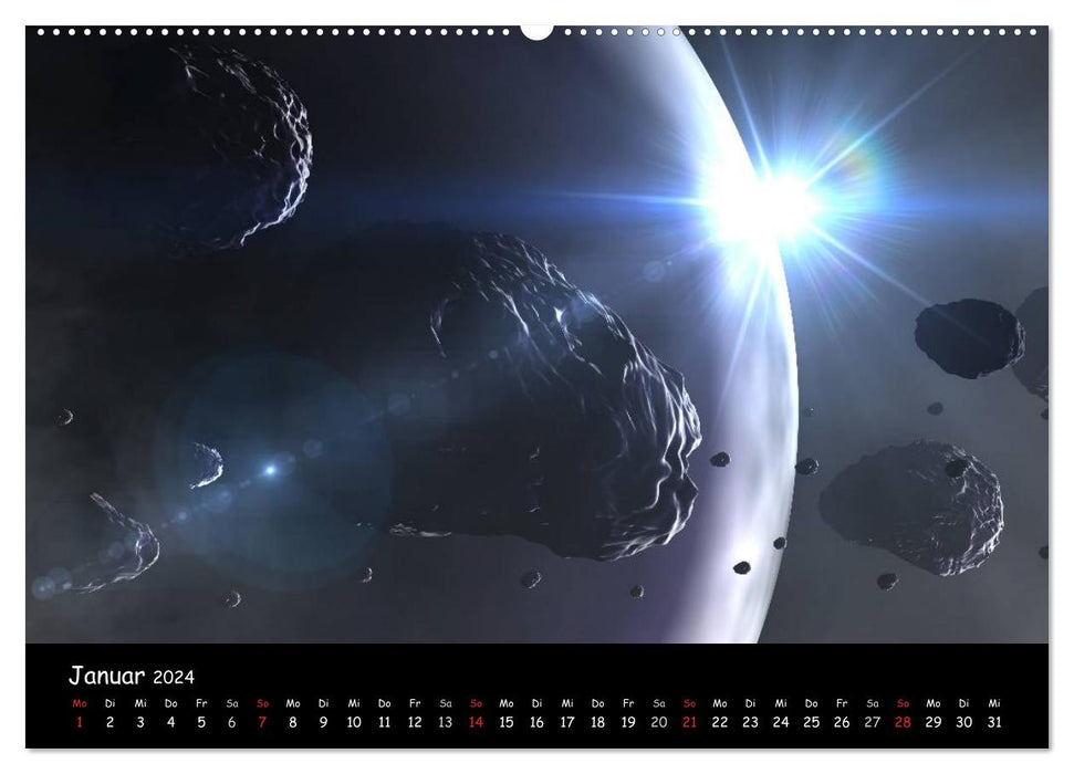 Ein Blick ins Universum - cglightNings digitale Welten (CALVENDO Premium Wandkalender 2024)