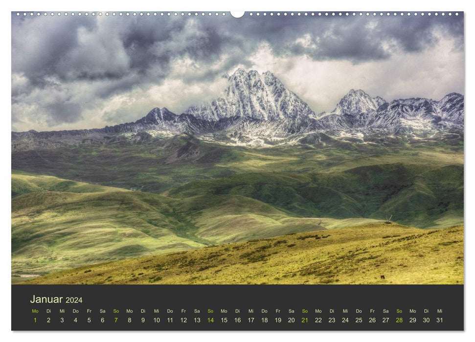 Kham - Hauts plateaux reculés du Tibet (Calvendo Premium Wall Calendar 2024) 