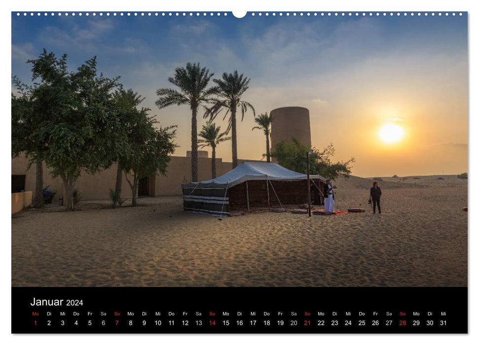 Emirate, zwischen Tag und Nacht (CALVENDO Wandkalender 2024)