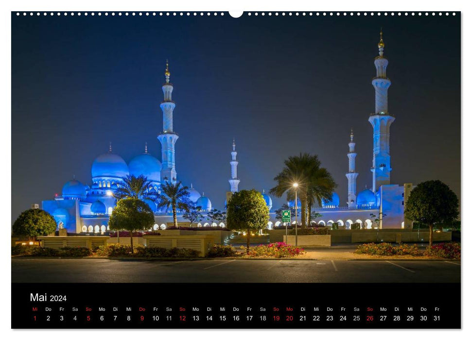 Emirates, entre jour et nuit (calendrier mural CALVENDO 2024) 
