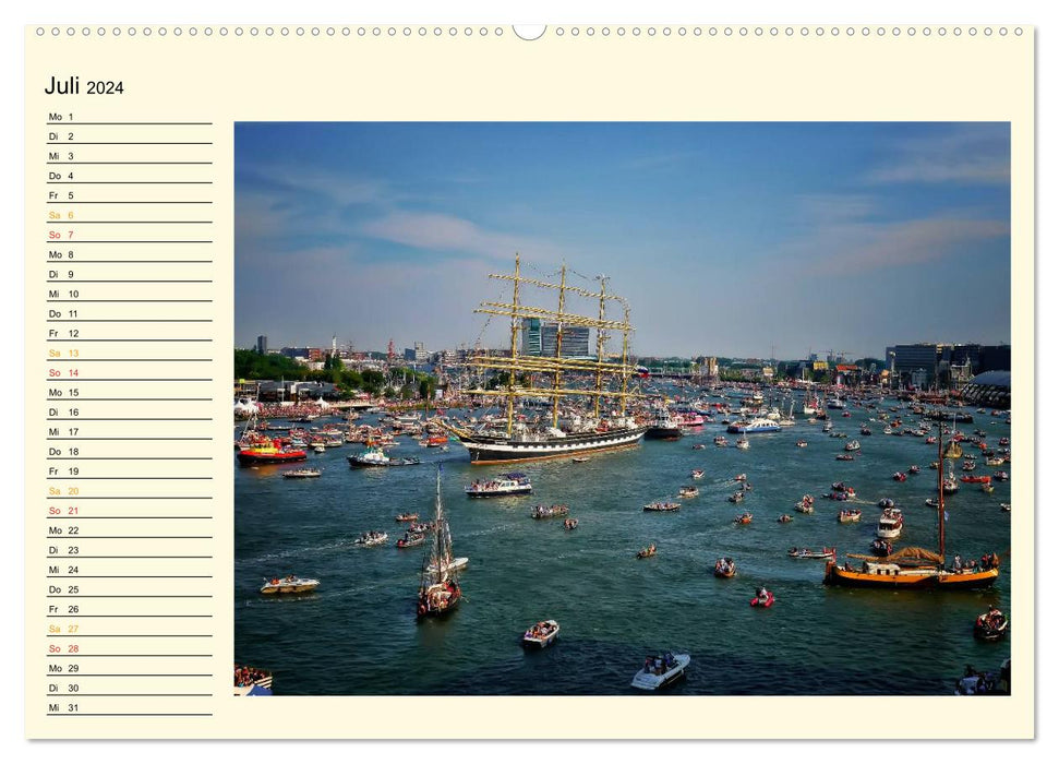 Amsterdam - Venise du Nord (Calvendo Premium Wall Calendar 2024) 