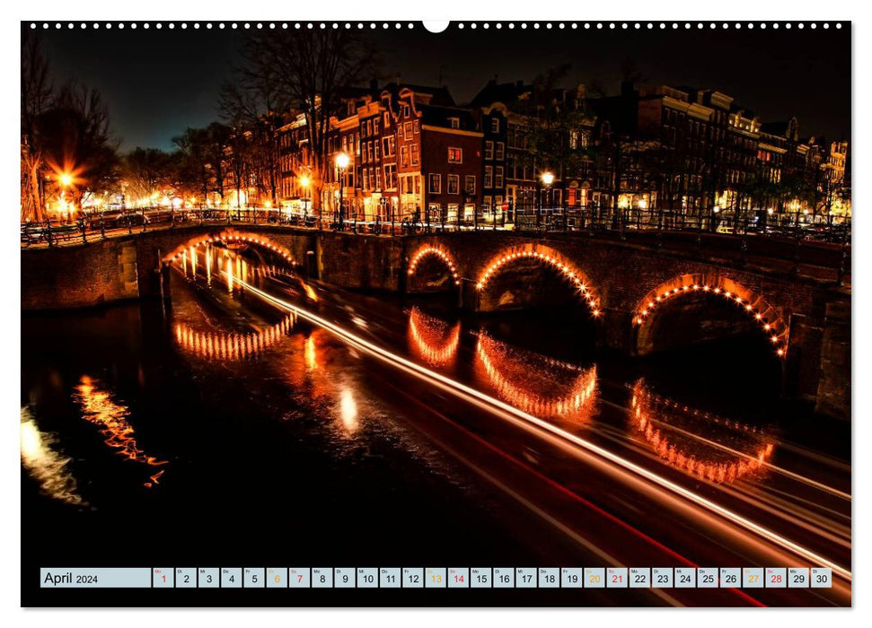 Amsterdam - Venise du Nord (Calvendo Premium Wall Calendar 2024) 