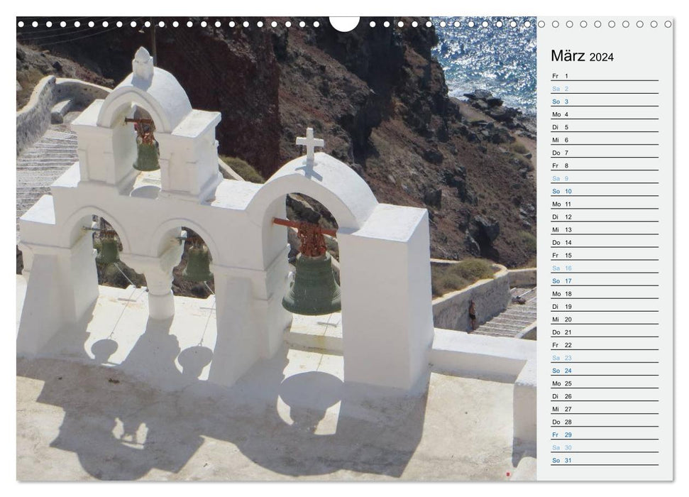 SANTORINI - Idyll auf dem Vulkan (CALVENDO Wandkalender 2024)