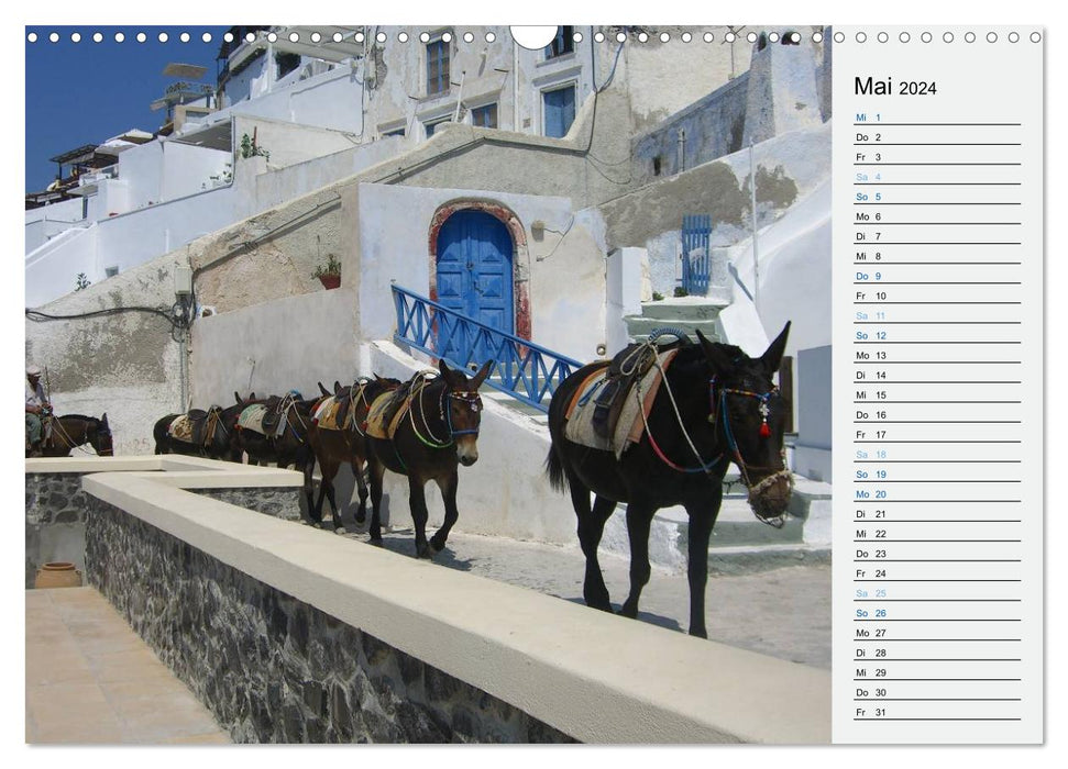 SANTORINI - Idyll auf dem Vulkan (CALVENDO Wandkalender 2024)