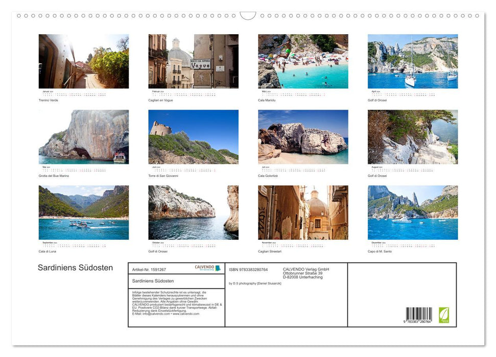 Sardinia's southeast (CALVENDO wall calendar 2024) 