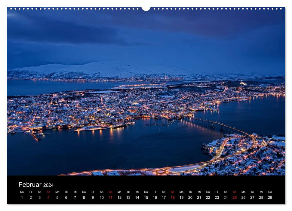 Villes nocturnes (Calendrier mural CALVENDO 2024) 