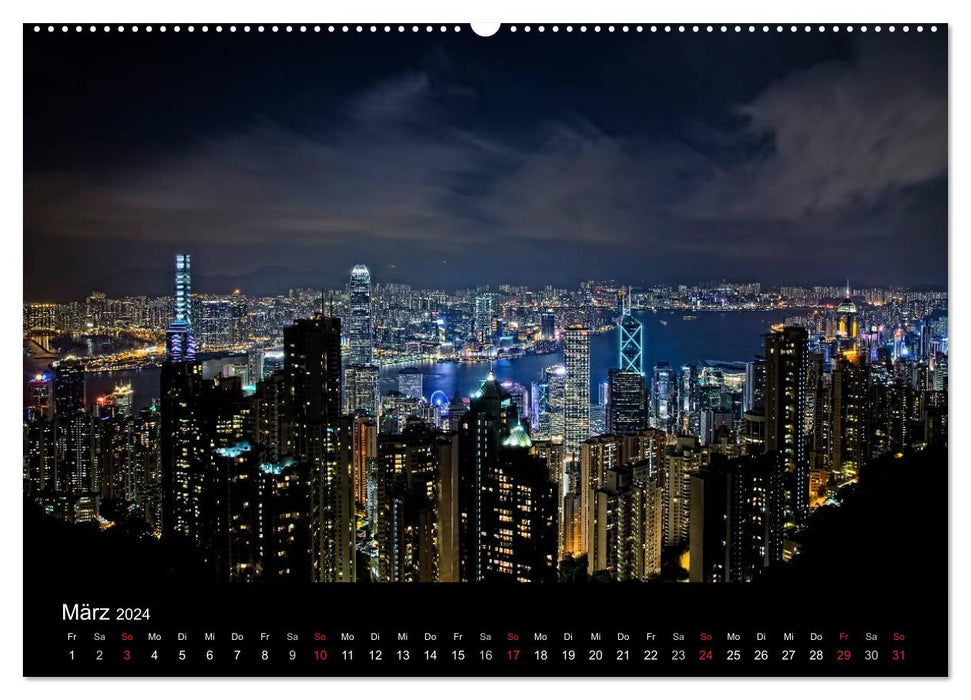 Nocturnal cities (CALVENDO wall calendar 2024) 