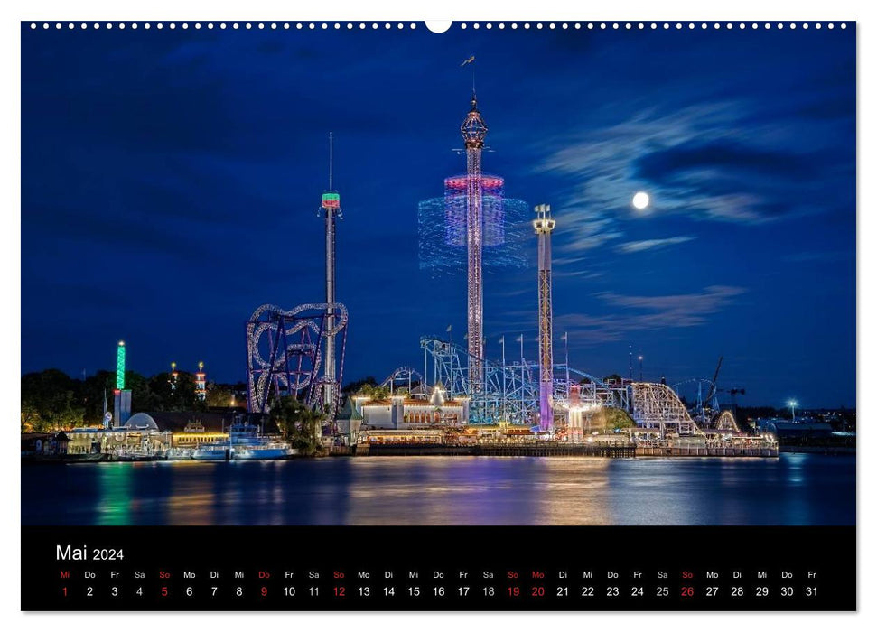 Nocturnal cities (CALVENDO wall calendar 2024) 