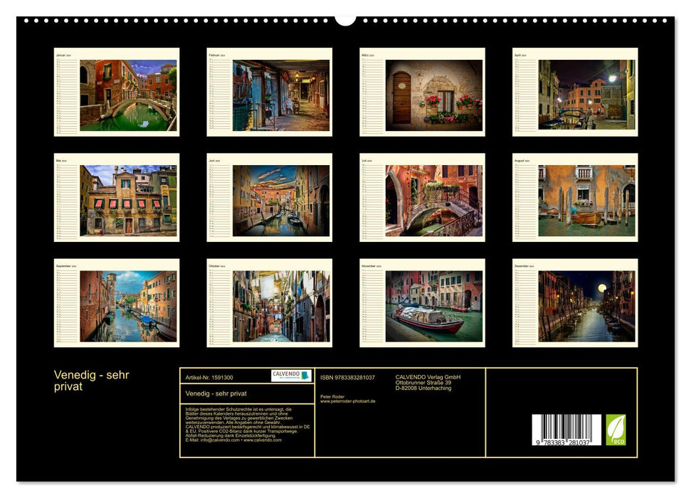 Venedig - sehr privat (CALVENDO Premium Wandkalender 2024)