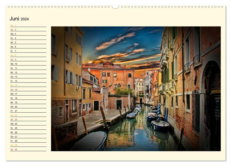 Venise - très privée (Calvendo Premium Wall Calendar 2024) 
