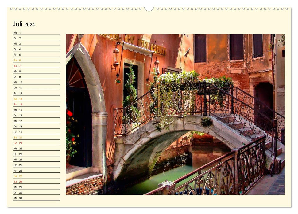 Venise - très privée (Calvendo Premium Wall Calendar 2024) 