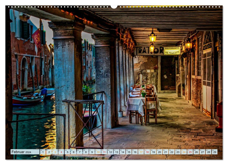 Venise - très privée (Calvendo Premium Wall Calendar 2024) 