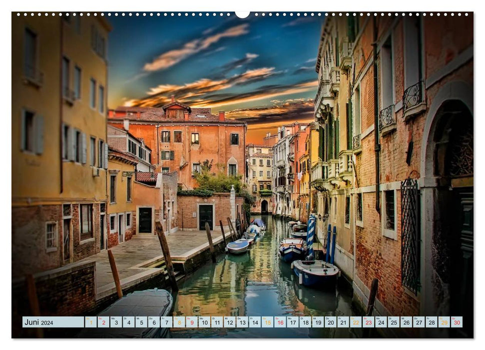 Venise - très privée (Calvendo Premium Wall Calendar 2024) 