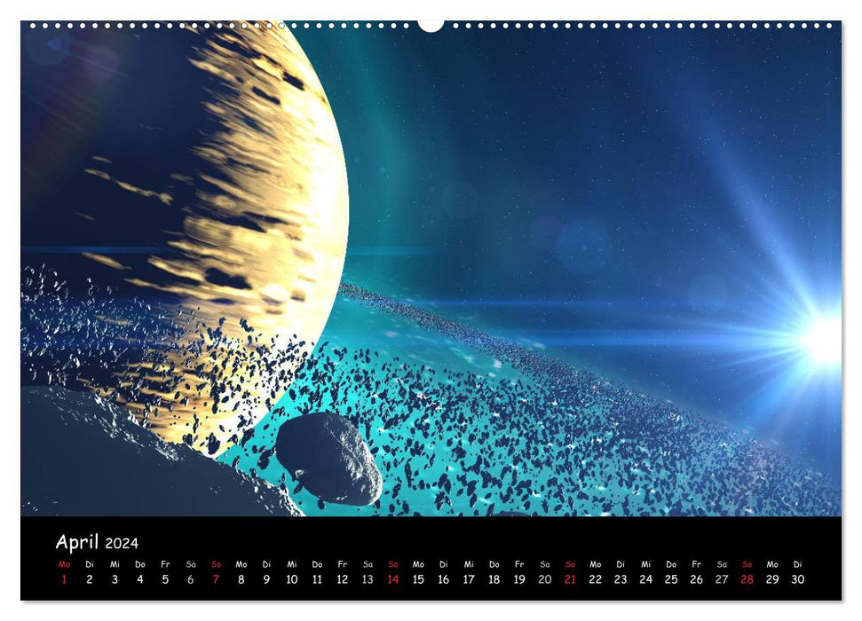 A look into the universe - cglightNings digital worlds (CALVENDO wall calendar 2024) 