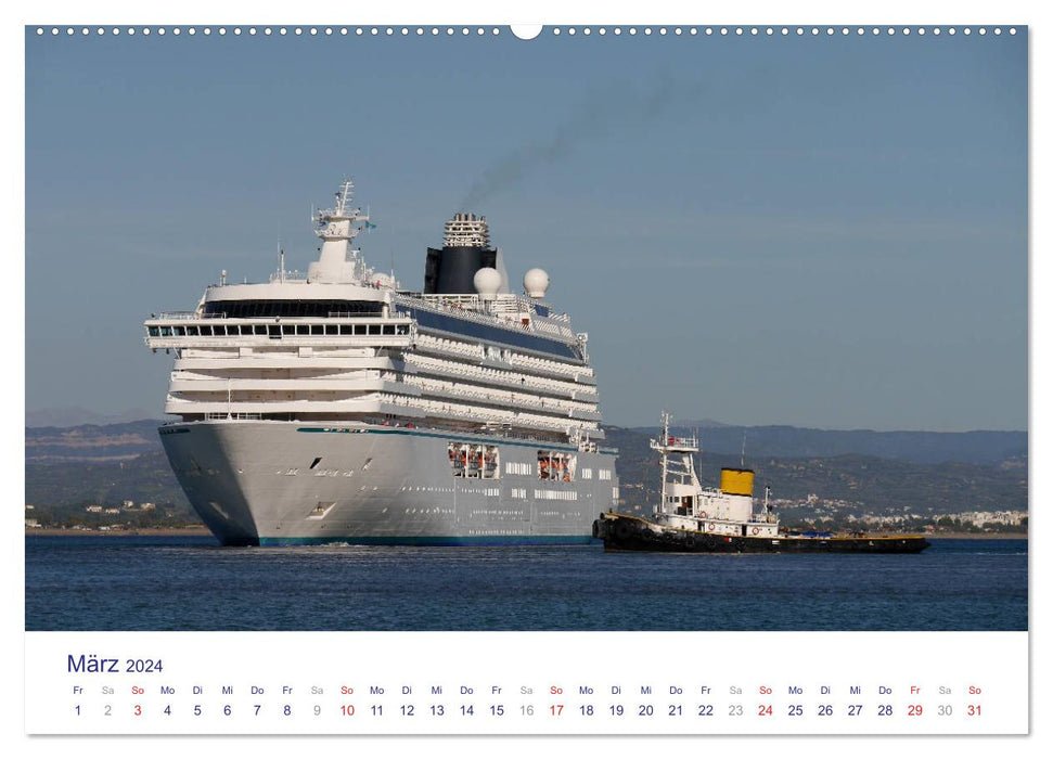 Giganten der Meere - Kreuzfahrtschiffe (CALVENDO Premium Wandkalender 2024)
