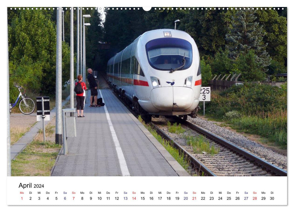 Eisenbahnen auf Usedom (CALVENDO Premium Wandkalender 2024)