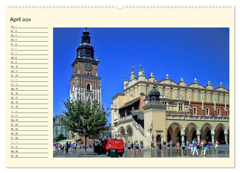 Cracovie - la Florence polonaise (Calvendo Premium Wall Calendar 2024) 