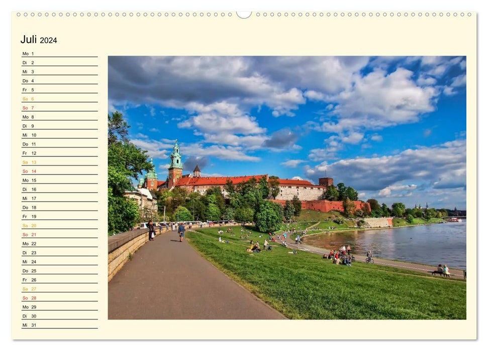Cracovie - la Florence polonaise (Calvendo Premium Wall Calendar 2024) 